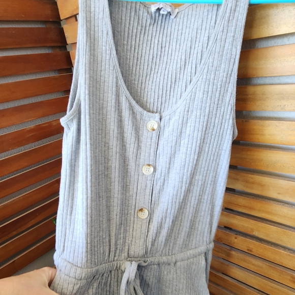 Sabo Skirt jumpsuit grey jersey knit sleeveless size 10 - Picture 8 of 10